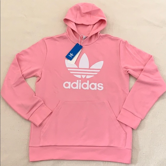 NEW Adidas Hoodie Sweatshirt Pink - Picture 2 of 8